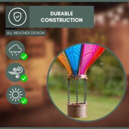 Marco Paul 44cm Multicolour Resin Hot air Balloon Solar Hanging Light - thumbnail 6