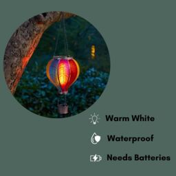 Marco Paul 44cm Multicolour Resin Hot air Balloon Solar Hanging Light - thumbnail 9