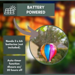 Marco Paul 44cm Multicolour Resin Hot air Balloon Solar Hanging Light - thumbnail 5