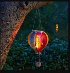 Marco Paul 44cm Multicolour Resin Hot air Balloon Solar Hanging Light