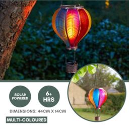 Marco Paul 44cm Multicolour Resin Hot air Balloon Solar Hanging Light - thumbnail 7