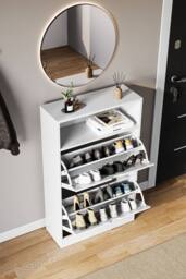 Home Discount Vida Designs 2 Drawer Shoe Cabinet with Shelf Space-saving Storage in White - thumbnail 6
