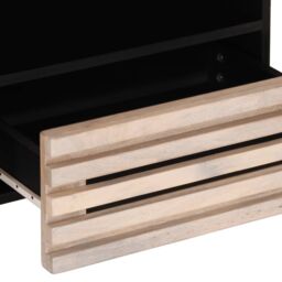 Berkfield Home TV Cabinet 80x34x46 cm Solid Wood Mango in Grey - Size: 80 x 34 x 46 cm - thumbnail 6