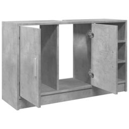 Berkfield Home Sink Cabinet Concrete Grey 90x29x55 cm Engineered Wood - Size: 90 x 29 x 55 cm - thumbnail 5