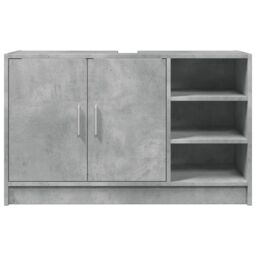 Berkfield Home Sink Cabinet Concrete Grey 90x29x55 cm Engineered Wood - Size: 90 x 29 x 55 cm - thumbnail 4