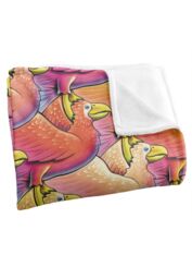 JQ Licensing Royce Mcclure Flocking Birds Pattern Silky Touch Super Soft Throw Blanket 152 X 127 cm in White - thumbnail 3