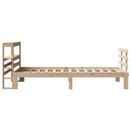 Berkfield Home Beautiful Bed Frame with Headboard without Mattress 90x190 cm Single in Light Tan - thumbnail 7