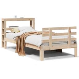 Berkfield Home Beautiful Bed Frame with Headboard without Mattress 90x190 cm Single in Light Tan - thumbnail 3
