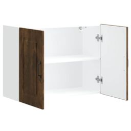 Berkfield Home Kitchen Wall Cabinet Kalmar Smoked Oak Engineered Wood in Brown - thumbnail 5