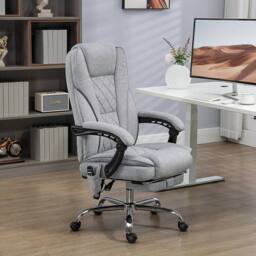 FORGEVIO Massage Office Chair, Heated Reclining Desk Chair in Grey - Size: 0.6m2 - thumbnail 6