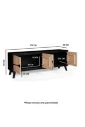 IH Design Shildon Mango Wood Low Board TV Stand Sideboard Cabinet in Tan - thumbnail 8