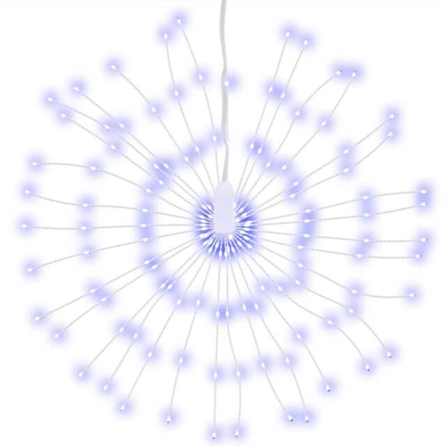 Berkfield Home Festive Christmas Starburst Lights 140 LEDs 8 pcs Blue 17 cm - image 1