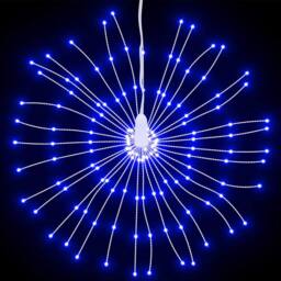 Berkfield Home Festive Christmas Starburst Lights 140 LEDs 8 pcs Blue 17 cm - thumbnail 4