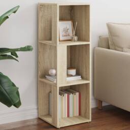 Berkfield Home Stylish Corner Cabinet Sonoma Oak 33x33x100 cm Engineered Wood in Light Tan - Size: 33 x 33 x 100 cm - thumbnail 2