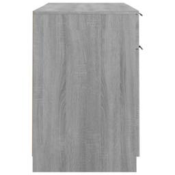 Berkfield Home Elegant Desk with Side Cabinet Grey Sonoma Engineered Wood - thumbnail 8