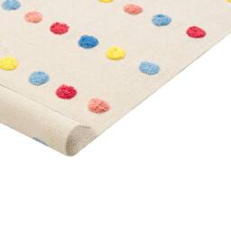 Wyld and Coco Multicolour Mini Pom Pom Rug Low Pile Cotton Anti Slip Backing - Size: 80 cm x 150 cm - thumbnail 6