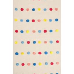 Wyld and Coco Multicolour Mini Pom Pom Rug Low Pile Cotton Anti Slip Backing - Size: 80 cm x 150 cm - thumbnail 2