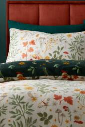 Fusion 'Botanical Mushrooms' Soft Fleece Duvet Cover Set in Natural - Size: Single - thumbnail 2