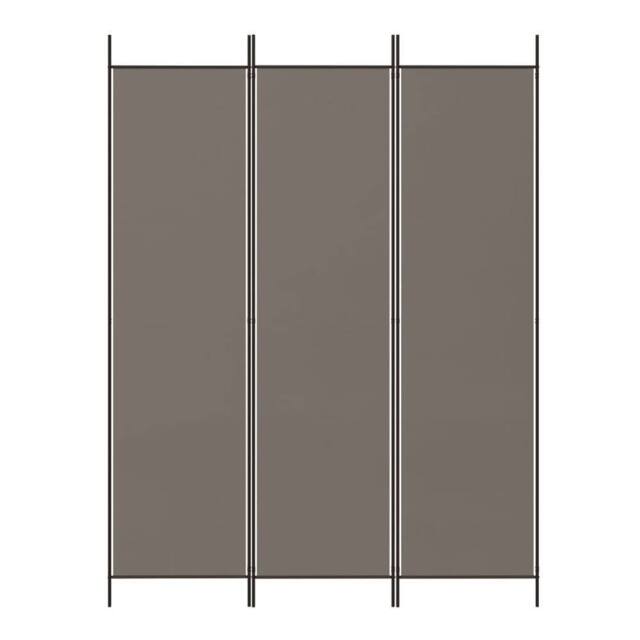 Berkfield Home Durable 3-Panel Room Divider Anthracite 150x220 cm Fabric in Charcoal - image 1