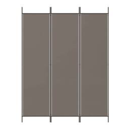 Berkfield Home Durable 3-Panel Room Divider Anthracite 150x220 cm Fabric in Charcoal - thumbnail 1