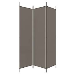 Berkfield Home Durable 3-Panel Room Divider Anthracite 150x220 cm Fabric in Charcoal - thumbnail 5