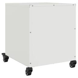 Berkfield Home Stylish Bedside Cabinet White 36x39x43.5 cm Steel - thumbnail 8