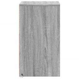 Berkfield Home Stylish Bedside Cabinet with LED Lights Grey Sonoma Engineered Wood - thumbnail 7