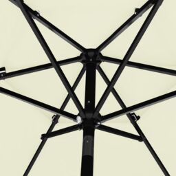 Berkfield Home 3-Tier Parasol with Aluminium Pole Sand 2.5 m in Beige - thumbnail 5