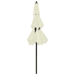 Berkfield Home 3-Tier Parasol with Aluminium Pole Sand 2.5 m in Beige - thumbnail 4