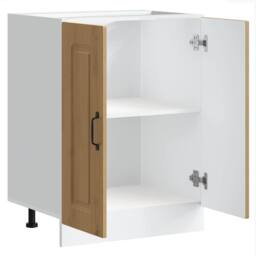 Berkfield Home Sink Base Cabinet Kalmar Artisan Oak 60x46x81.5 cm Engineered Wood in Brown - thumbnail 5