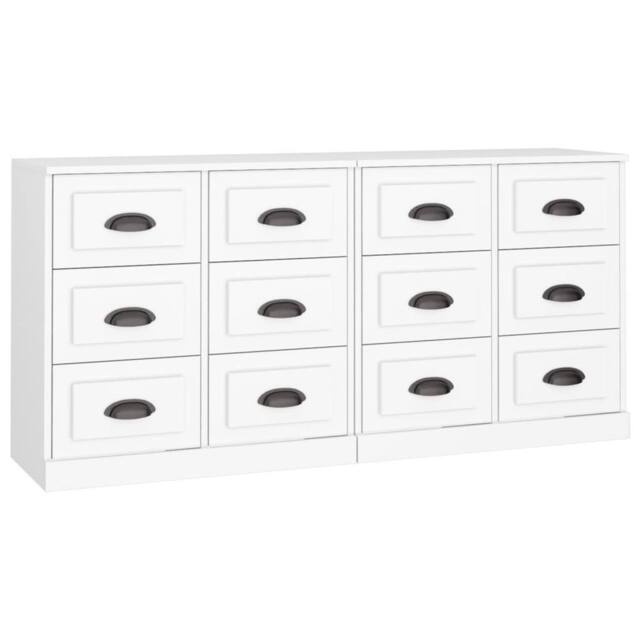 Berkfield Home Sideboards 2 pcs White Engineered Wood - image 1