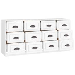 Berkfield Home Sideboards 2 pcs White Engineered Wood - thumbnail 5