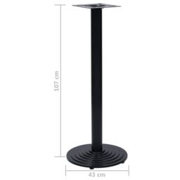 Berkfield Home Bistro Table Leg Black √ò43x107 cm Cast Iron - Size: 43x107 cm - thumbnail 5