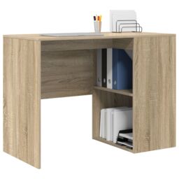 Berkfield Home Writing Desk Sonoma oak Particle board Small Sonoma Oak Desk in Brown - thumbnail 3