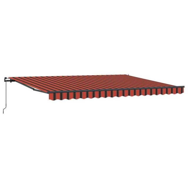Berkfield Home Manual Retractable Awning Orange & Brown 450x350 cm - image 1