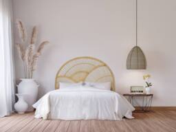 Vente-unique Headboard 140 Cm - Rattan - Natural - EFELA in Light Oak - Size: Double - thumbnail 9