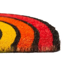 Nicola Spring Half Moon Coir Door Mat - 60 x 40cm - Rainbow - Size: 40 cm x 60 cm - thumbnail 5