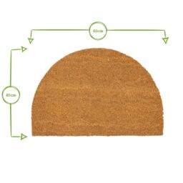 Nicola Spring Half Moon Coir Door Mat - 60 x 40cm - Rainbow - Size: 40 cm x 60 cm - thumbnail 4