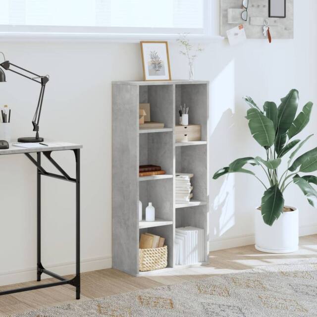 Berkfield Home Decorative Bookcase Concrete Grey 50x25x105 cm Engineered Wood - Size: 50 x 25 x 105 cm - image 1