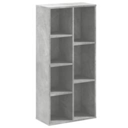 Berkfield Home Decorative Bookcase Concrete Grey 50x25x105 cm Engineered Wood - Size: 50 x 25 x 105 cm - thumbnail 3