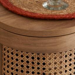Birlea 2 Door Rattan Sideboard Curved Cupboard Sark Storage Cabinet in Beige - thumbnail 5