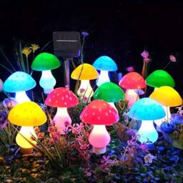 Obasyhig Style 2 Solar-powered garden mushroom lights in Blue - thumbnail 5