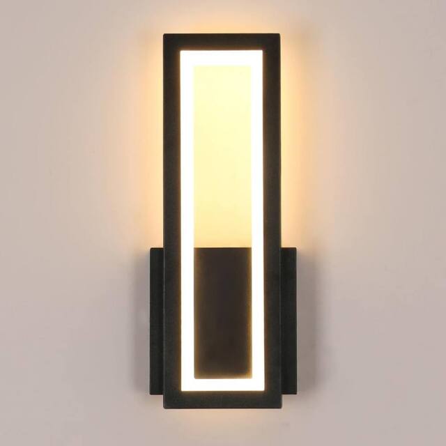 Pheashine Black 32cm LED Wall Light 16W 3000K 2000LM Acrylic Warm White - image 1