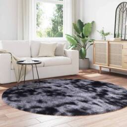 Berkfield Home Shaggy Rug High Pile NAVARRA Dark Grey 200x200 cm Polyester - Size: Medium - thumbnail 1