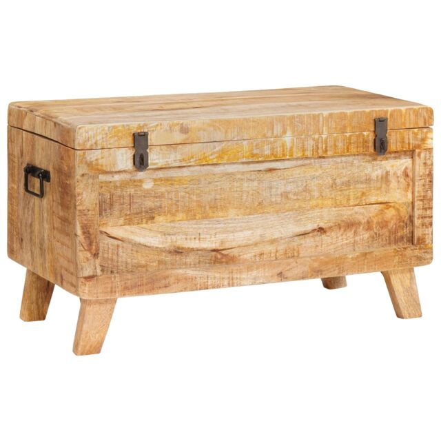 Berkfield Home Storage Box with Storage with Lock 70 x 35 x 40 cm Solid mango wood in Brown