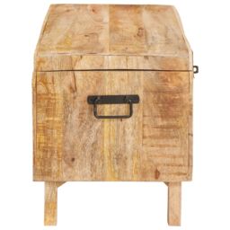 Berkfield Home Storage Box with Storage with Lock 70 x 35 x 40 cm Solid mango wood in Brown - thumbnail 6