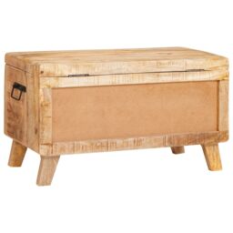 Berkfield Home Storage Box with Storage with Lock 70 x 35 x 40 cm Solid mango wood in Brown - thumbnail 7