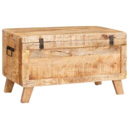 Berkfield Home Storage Box with Storage with Lock 70 x 35 x 40 cm Solid mango wood in Brown - thumbnail 2