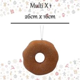 VFM e-Store Christmas Doughnut Hanging Decoration 26cm x 16cm Multi X 1 - Size: 26 cm x 16 cm - thumbnail 2