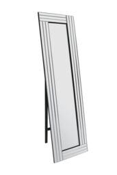 MirrorOutlet 'Oakley' All Glass Triple Edge Bevelled Full Length Cheval Mirror 150 x 40 CM in Clear - thumbnail 2